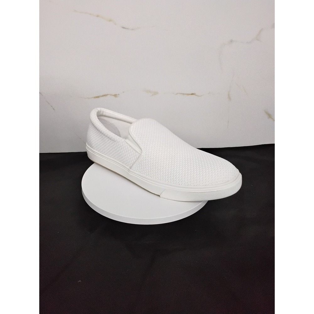 Steve Madden Coulter Sneaker White Woven Slip On Shoes Womens Size 11 SL55